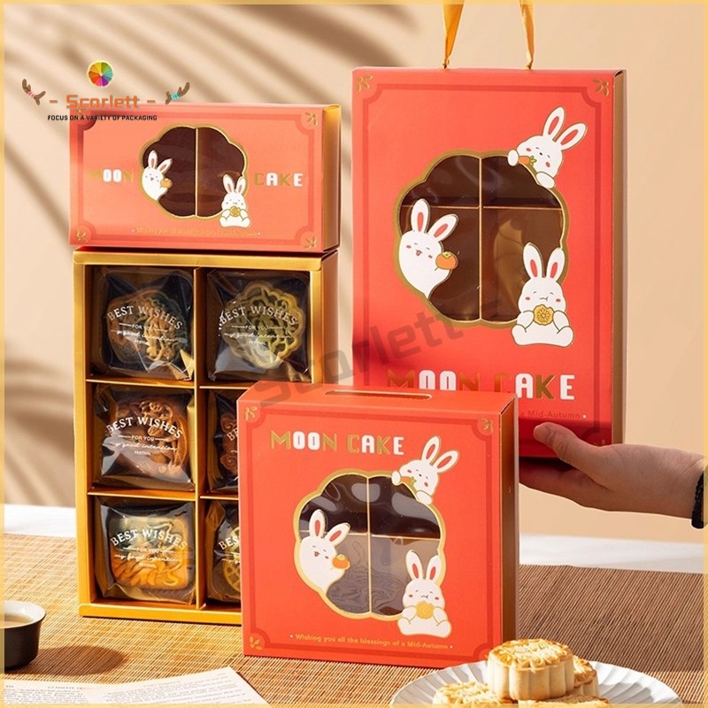 [5/10pcs] 2025 Portable Mid-Autumn Festival Mooncake Window Gift Box ...