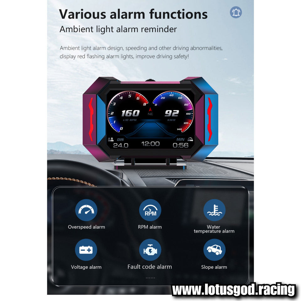 OBD2 Digital Hud Vsd Car Head Up Display On Board Computer Clock Slope ...