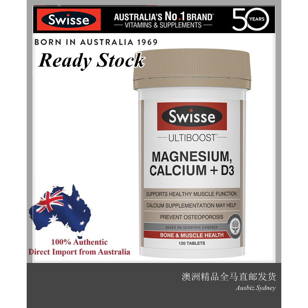 [Expiry date 05/2026] Swisse Ultiboost Magnesium Calcium + D3 120