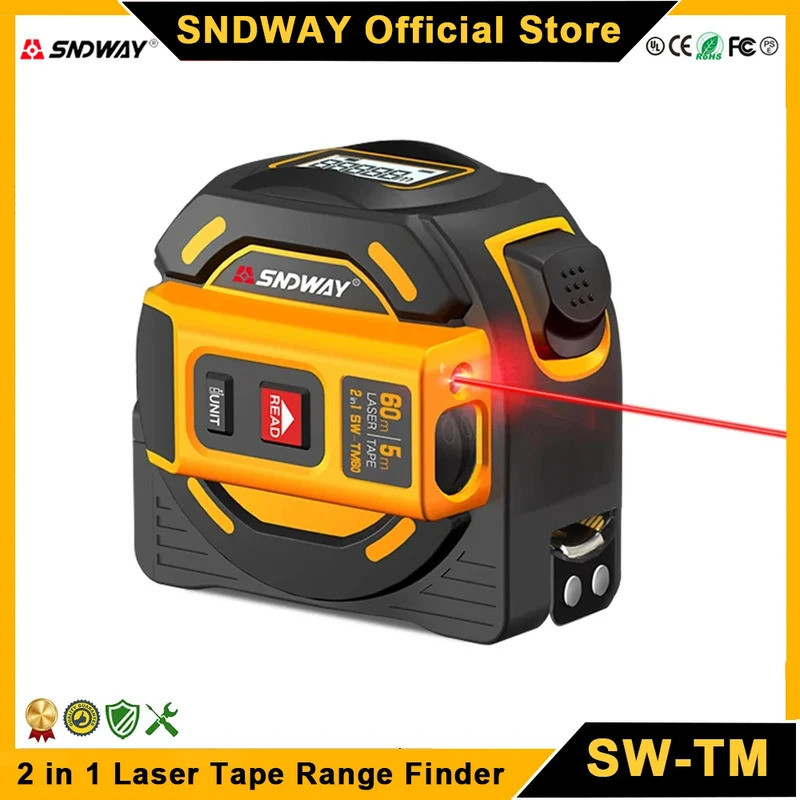 SNDWAY SW-TM40 TM60 Digital Rangefinder Laser Tape Measure Professional ...