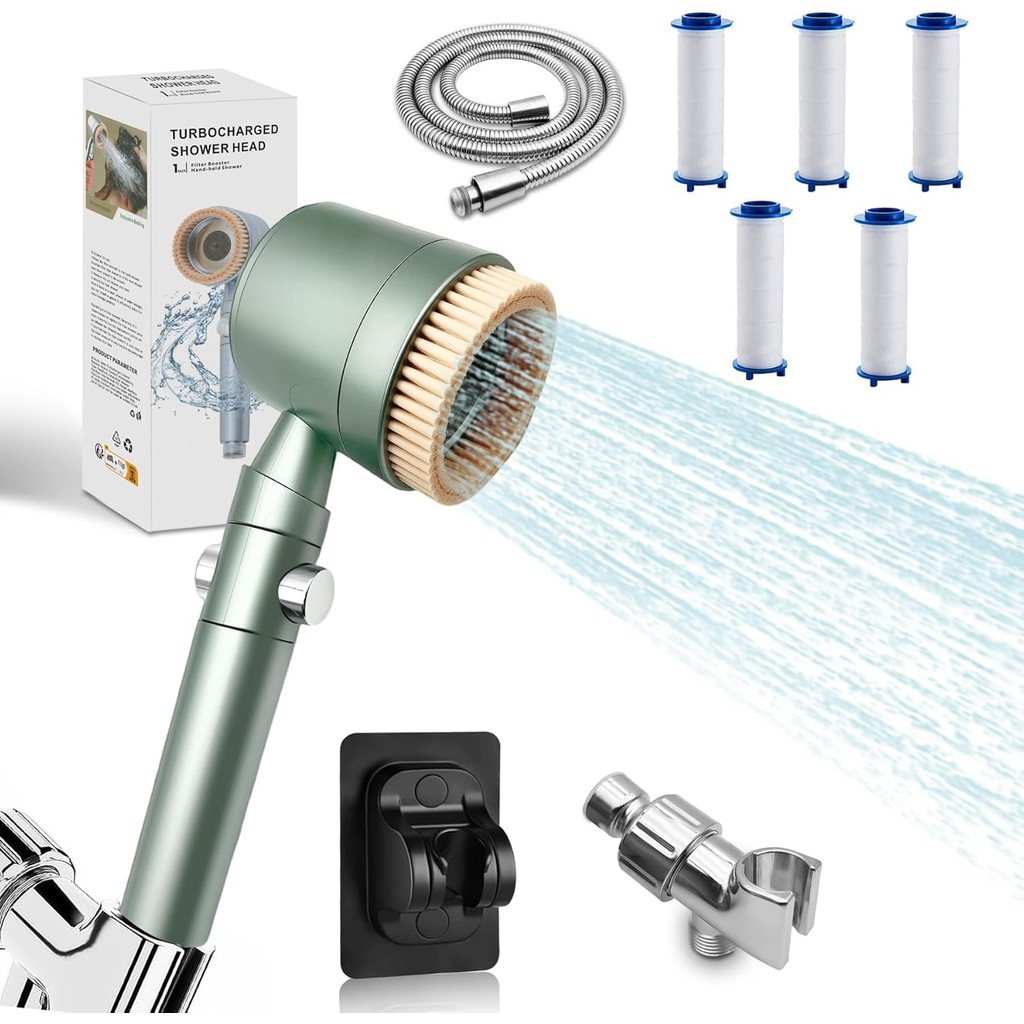 High Pressure Filtered Shower Head with Handheld - 6 Spray Modes, 5 ...