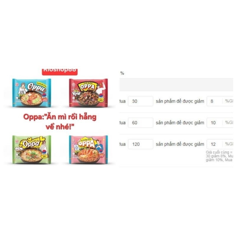 Oppa Instant Noodles 65 g Pack, ottogi oppa Instant Noodles, Ottopa ...