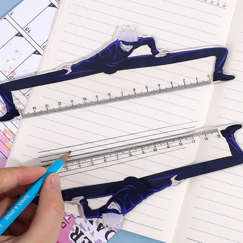Acrylic Satoru Gojo Ruler Figure Creative Funny Clear Jujutsu Kaisen ...