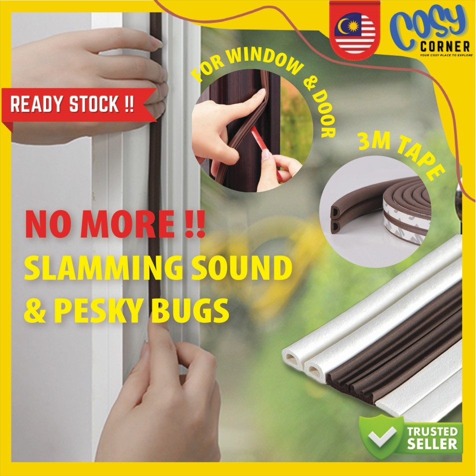 3M Tape Rubber Seal Strip 12M Soundproof and Waterproof Premium Window ...