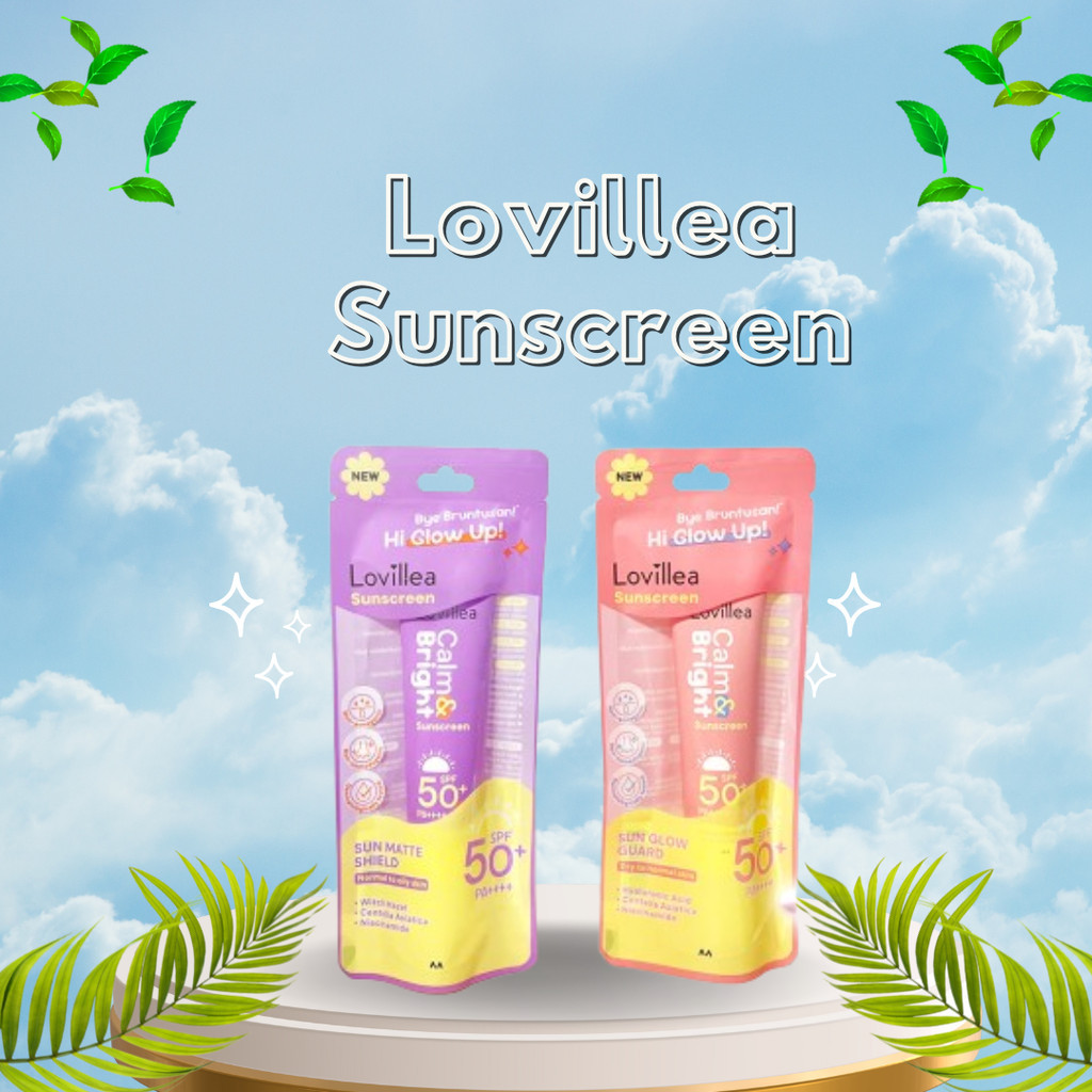 Lovillea Sunscreen Sun Glow Guard Lovillea Sunscreen Sun Matte Shield 30g / Merah Jingga Official - Gambar 2