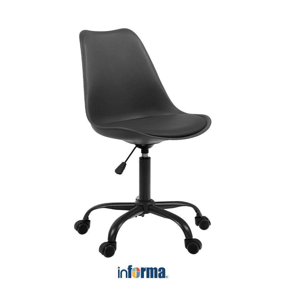 Informa Macaroons Low Back Office Chair V2 - Black Work Seat With ...