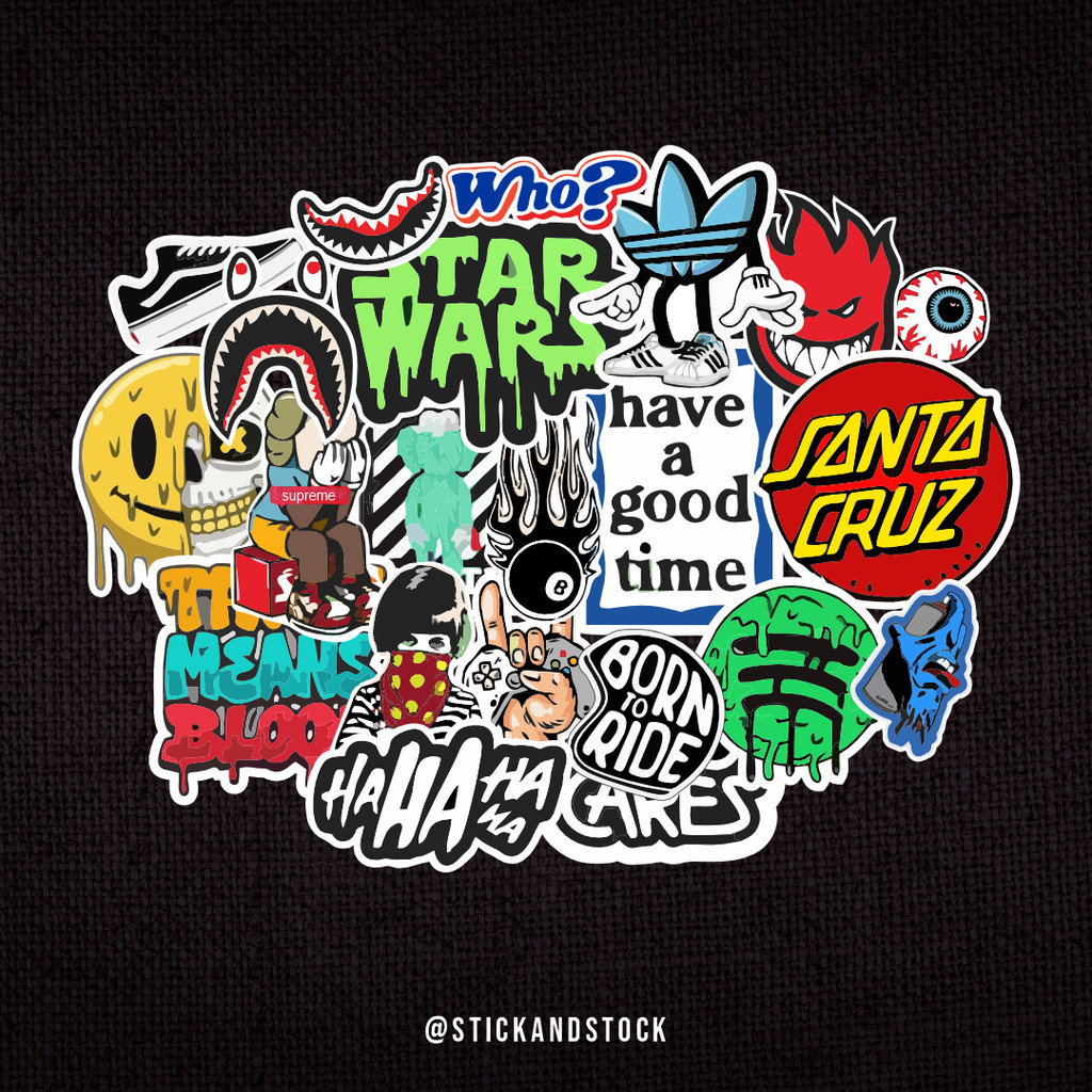 HP Sticker Pack Hype 5 | Tumbler Sticker | Sticker Motorcycle Helmet ...