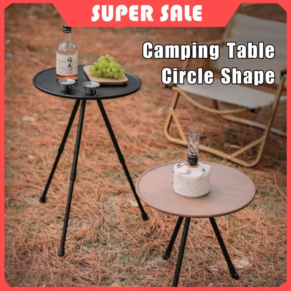 Portable Camping Table Round Circle Aluminum Alloy Table Outdoor with ...