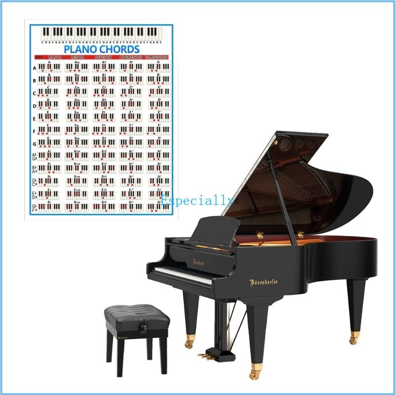 ESP Piano Chords Chart Keyboard Note Chart 88 Keys Beginner Piano ...