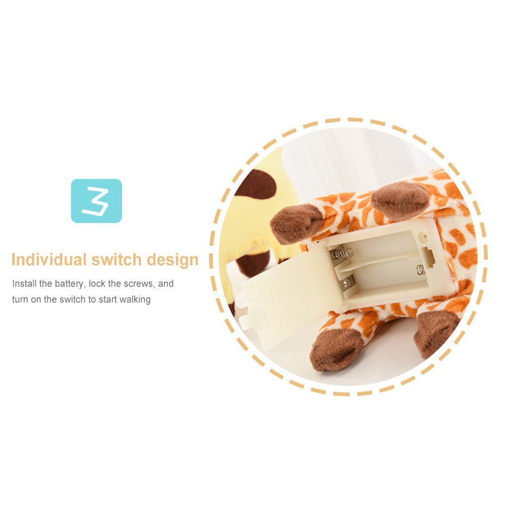 Walking Giraffe Electronic Pet Musical Plush Giraffe Toy with Sounds ...