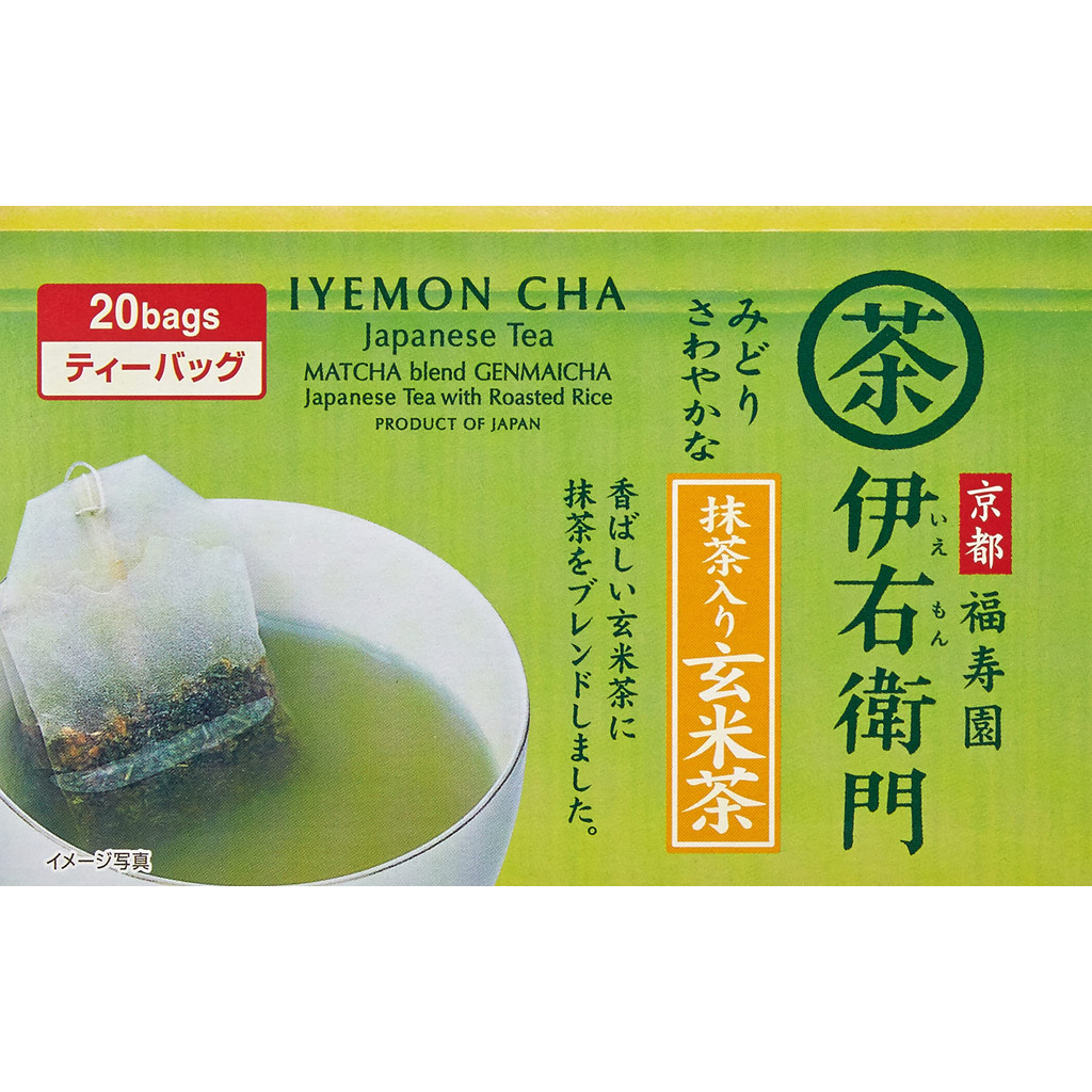 【DIRECT DELIVERY FROM JAPAN】Uji's Roku Iemon Matcha Genmaicha Tea Bags ...