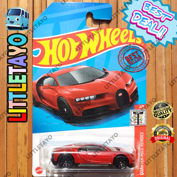 MERAH Hot Wheels 16 Bugatti Chiron 2024 Red Sport Car Super Car