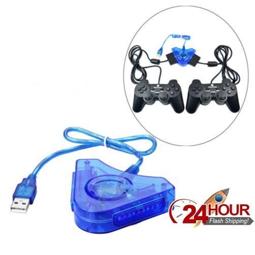 PS2 Controller to PC USB Converter for 2 Players PS2 OEM Controller ...
