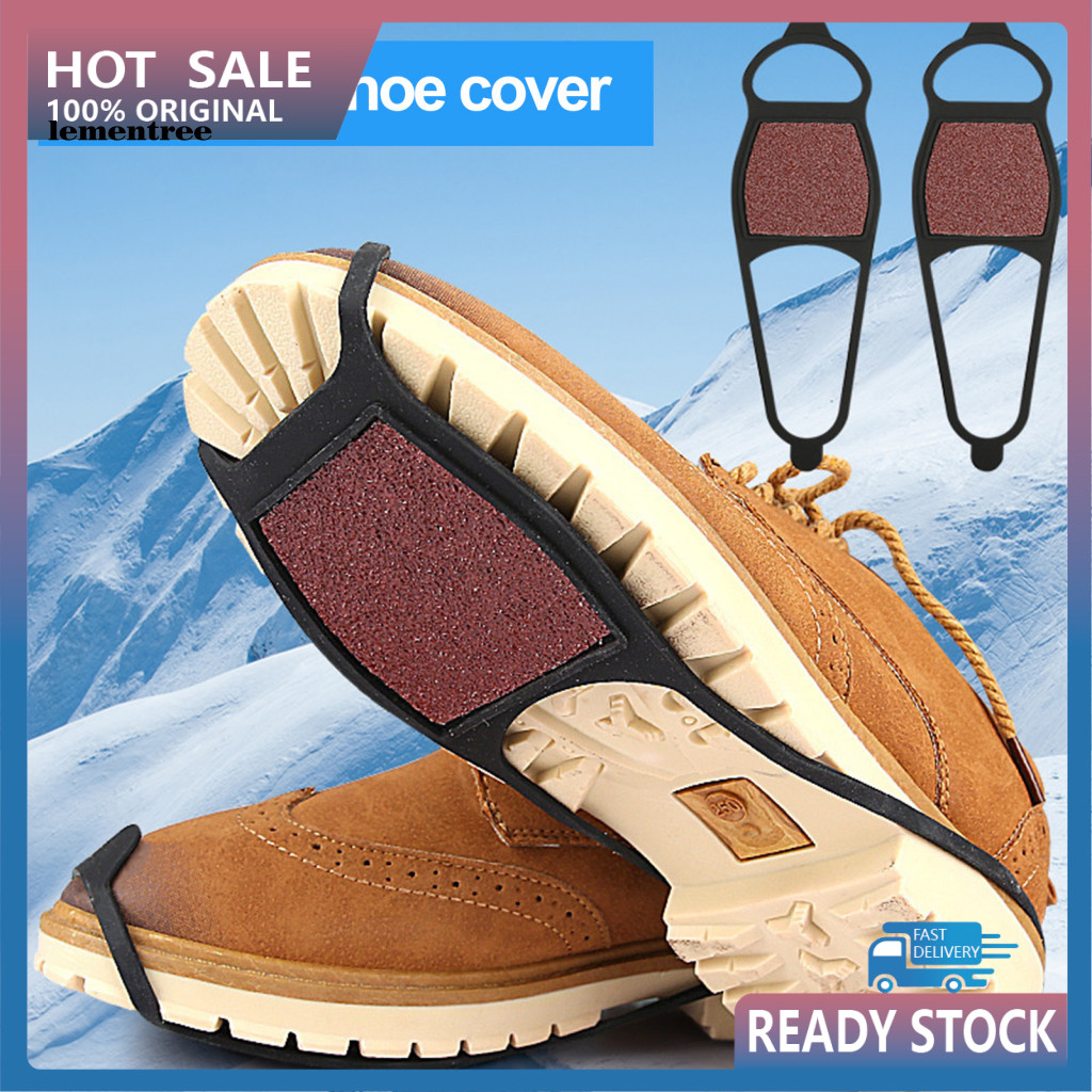 lementree Shoes Gripper Silicone Shoe Grips Anti slip Snow Grips for Shoes Winter Traction Cleats for Men and Women Non slip Ice Grippers for Outdoor Walking on Snow and Ice Shopee Singapore