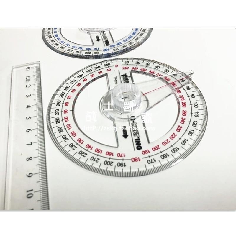Full Round Pointer Protractor Angle Ruler 360 Degree Angle Ruler Little ...