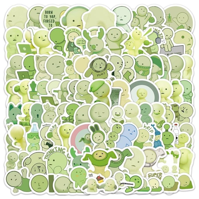 SUPERTOY 100Pcs Smiski Stickers Pack Cute Cartoon Aesthetics Vinyl ...