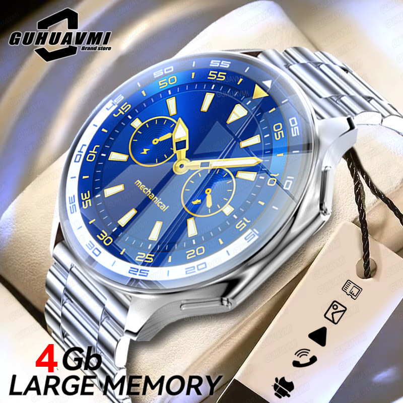 2024 New For OPPO IOS Watch X High End Business Watches 4G Large Memory Album Smartwatch Men Sports Fitness Waterproof Bracelet Shopee Singapore