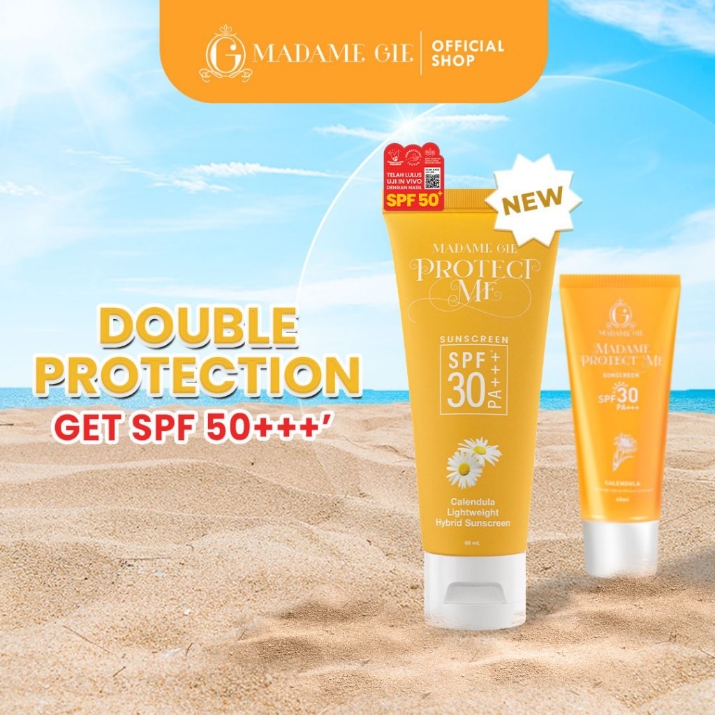 Madame Gie Sunscreen SPF 30 PA +++ With Calendula -Tinted Sun SPF 50 PA ++++ / Merah Jingga Official - Gambar 3