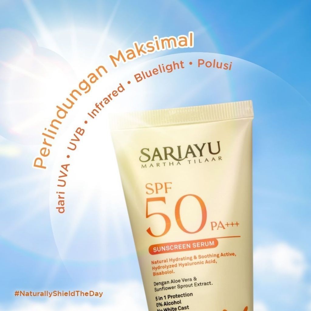 Sariayu Sunscreen Serum SPF 50 PA+++ 30gr / Sari Ayu SPF 30 PA+++ / Merah Jingga Official - Gambar 3