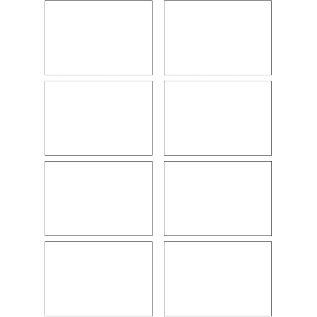 Glossy White Name Tag Stickers, 2-1/3" x 3-3/8" Waterproof Rectangle Labels, 8 Up Printable ...