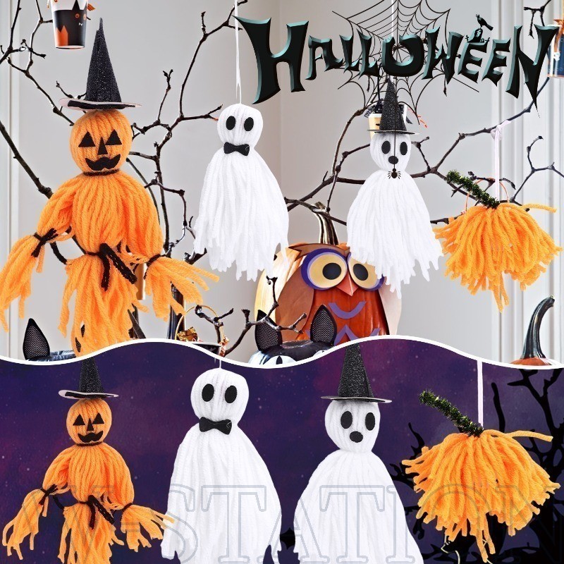 [ Halloween Decoration ] Halloween Ghost Pumpkin Pendant - Weaving ...