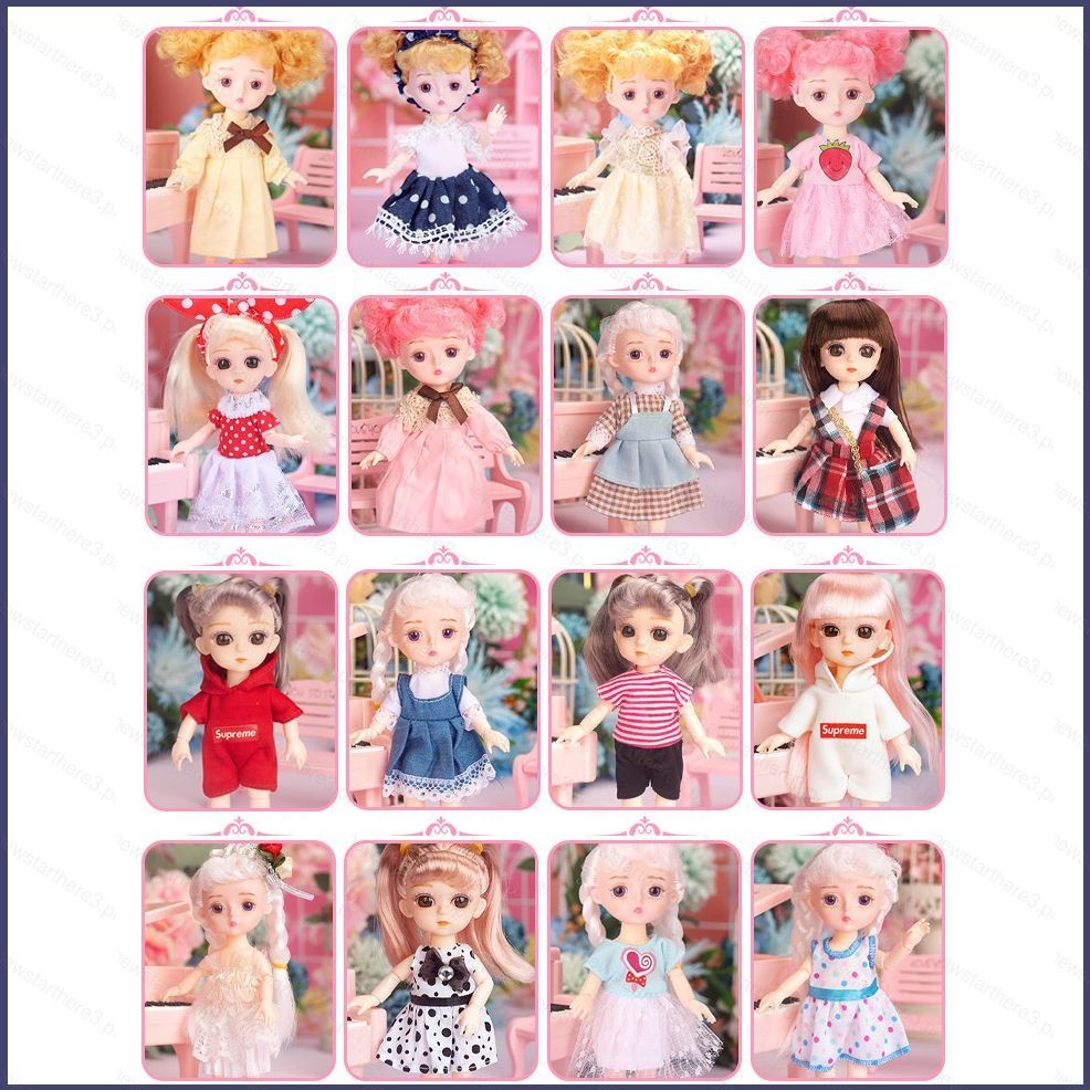 YE 16cm BJD Barbie Dolls DIY Dress up Princess Dress Girls Dolls