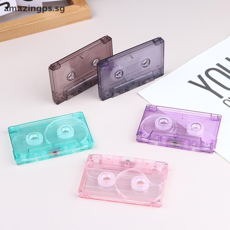 [amazingps] 1Pc New Color Blank Tape Case Audio Recording Cassette Tape ...