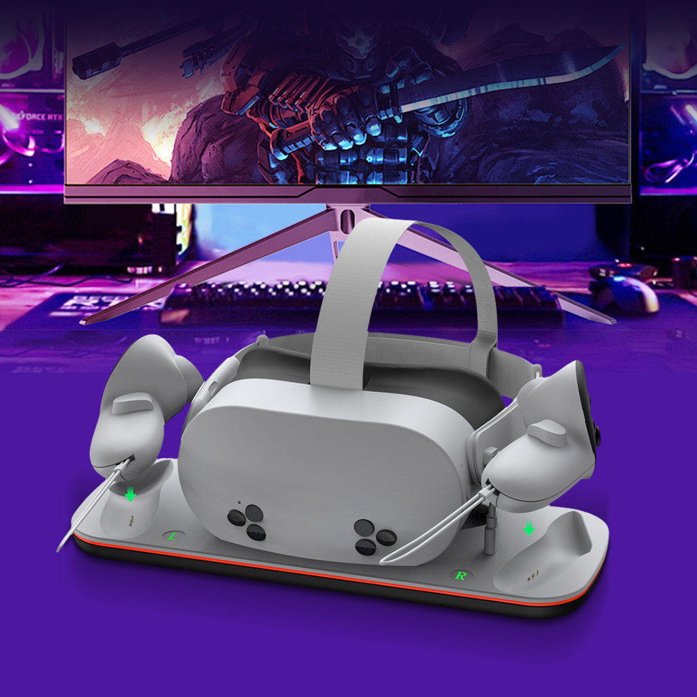 (rain) Charging Stand Charging Dock for VR Headset & Controllers with ...