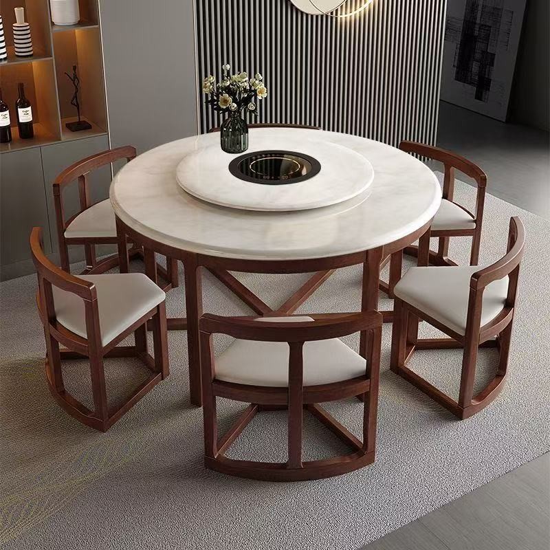 Simple Round Table Foldable Dining Table Dining Table Dining Table Set ...