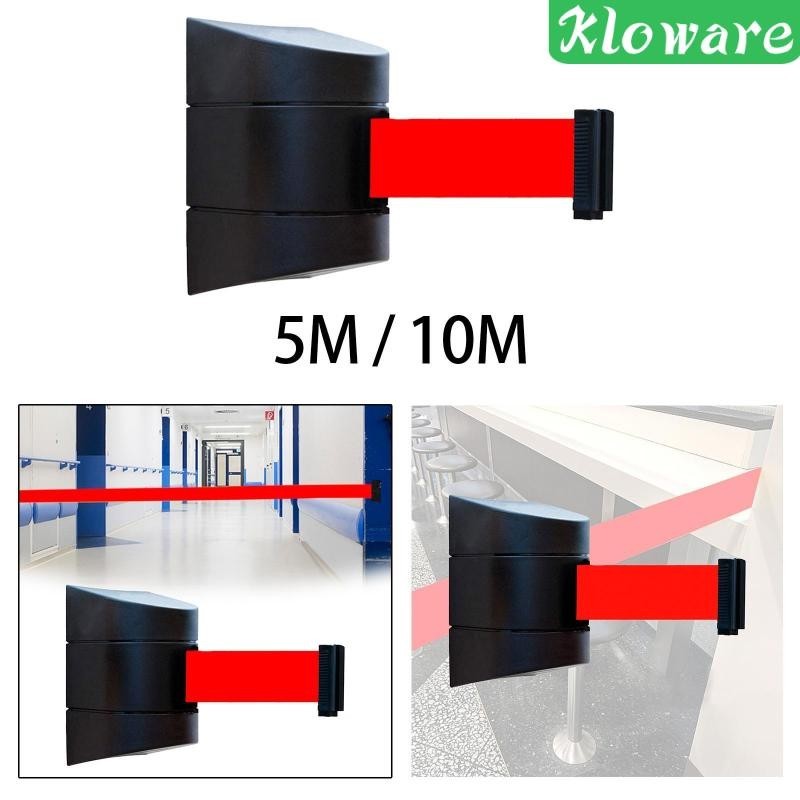 WallMaster 400 Wall Mount Retractable 13ft Belt Barrier Red, QueueSolutions WM400R-RW130 - View #8