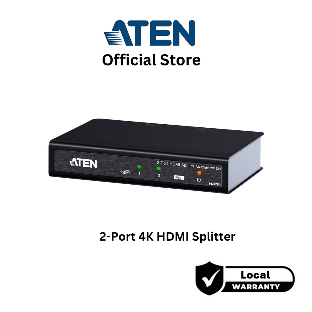 ATEN VS182A-AT-E 2-Port 4K HDMI Splitter | Shopee Singapore