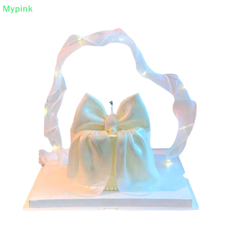 Mypink LED With Ribbon Cake Toppers For Girl Boy Happy Birthday Cake ...