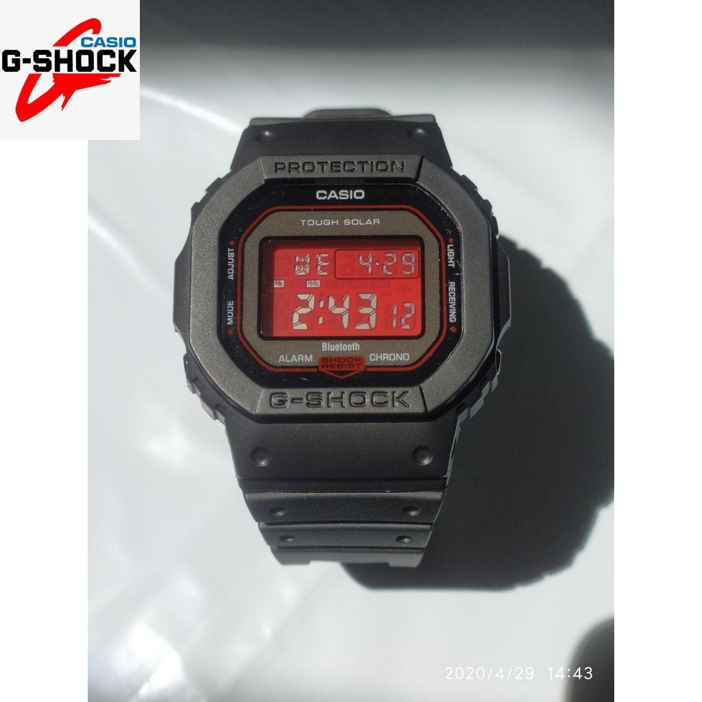 G Shock Small Square Watch DW 5600 Black Red Suitable for both men and women Shopee Singapore