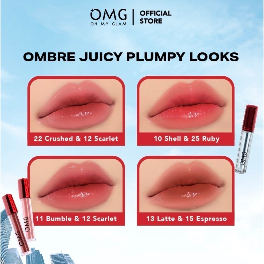 OMG OH MY GLAM Gloss Lip Finish 2.7g - Lip Gloss / Merah Jingga Official - Gambar 4
