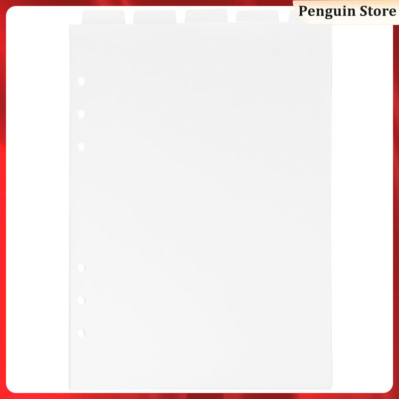 A5 Binder Dividers Notebook Partition Baffle Supply Clear Pvc Tab ...