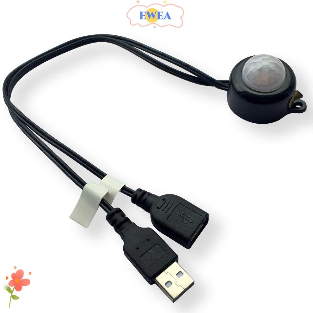 EWEA Infrared Human Body Sensing Switch, Black Abs USB 5V-12V Sensor ...