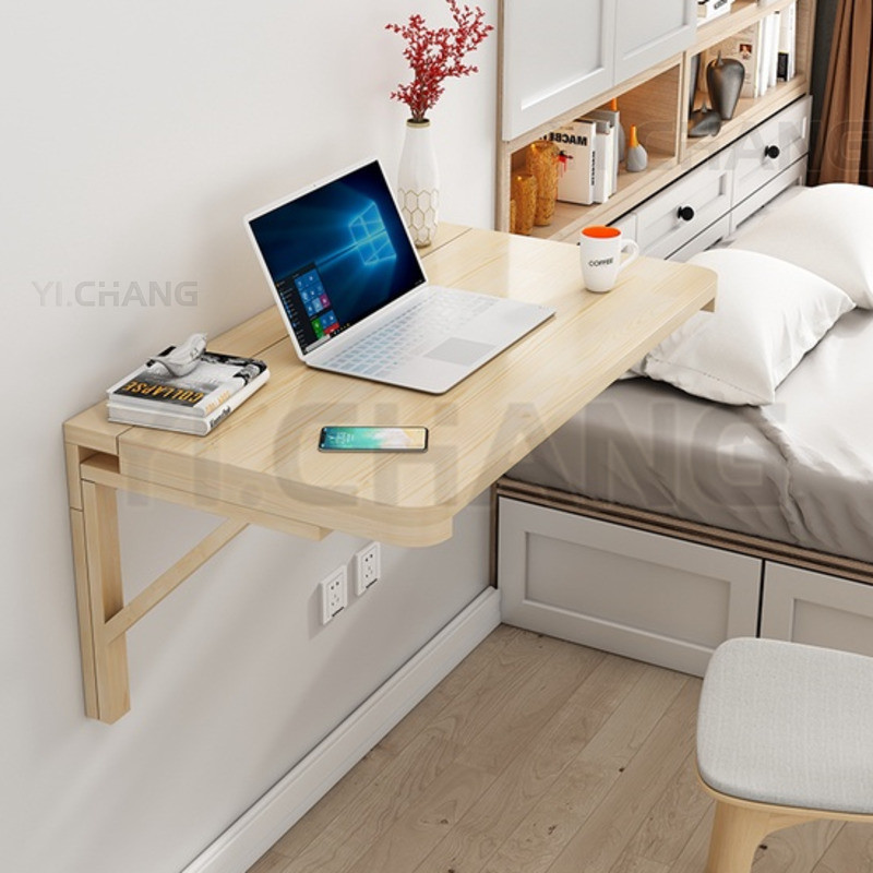 YICHANG Solid Wood Folding Dining Table Wall-mounted Wear-resistant ...