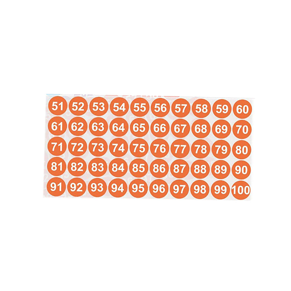 1-50 Waterproof Number Flow Sticker Label Numbering PVC Stickers ...