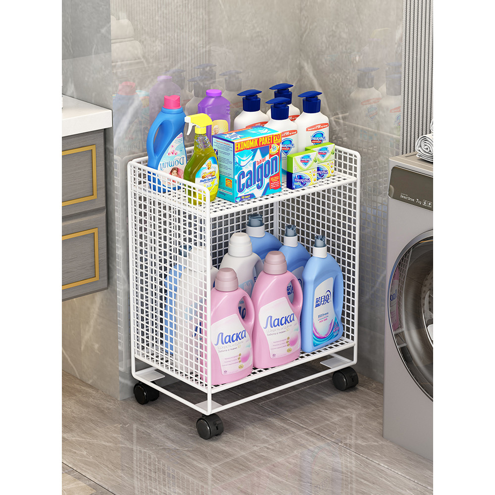 [48H Shipping] Bathroom Storage Rack, Movable Laundry Detergent ...