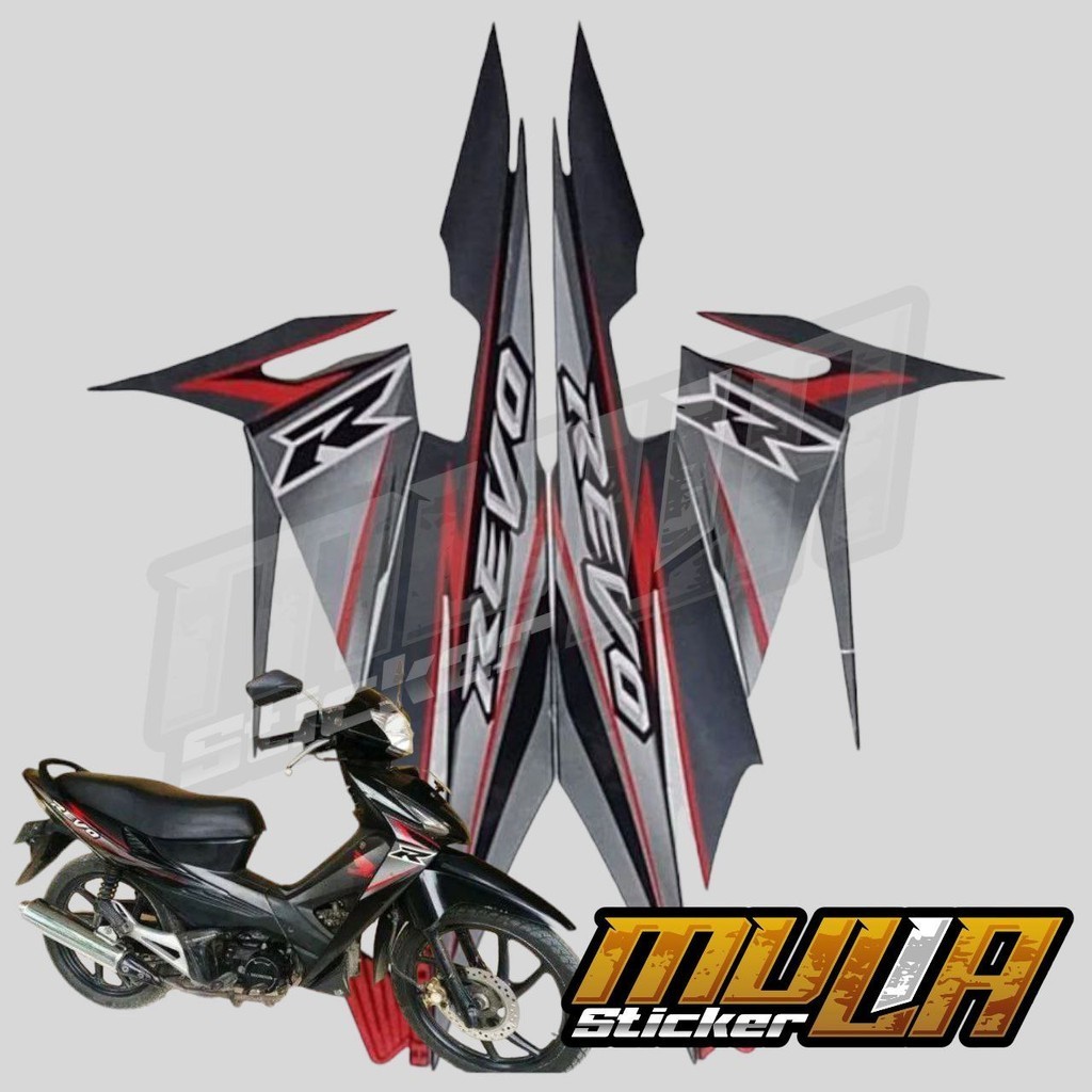 MERAH STICKER POLET LIS STRIPING MOTORCYCLE FULL BODY HONDA REVO R REVO ...