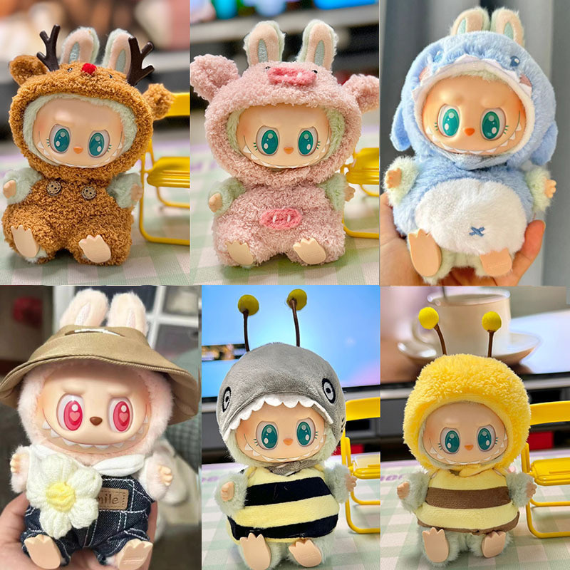 Labubu v2 Clothes Labubu Sitting Party Baby Clothes Shark Elk Suit ...