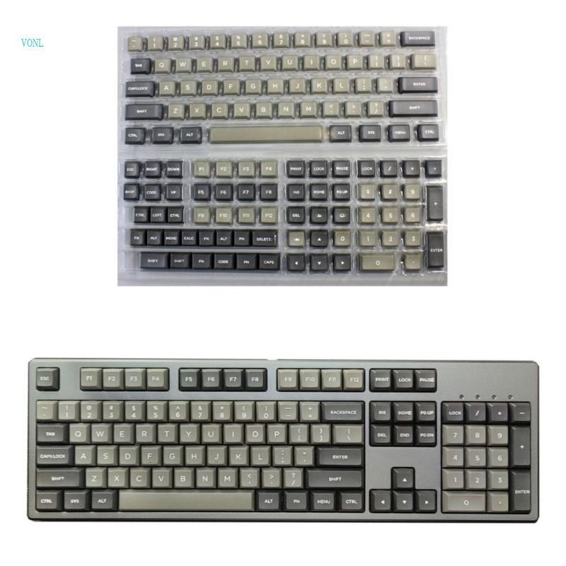 Vonl 130PCS Double Shot Keycap ThickPBT Two-color Injections DSA ...