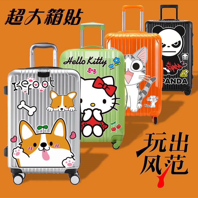 Oversized Luggage Stickers Cartoon Luggage Full Stickers Whole Suitcase ...