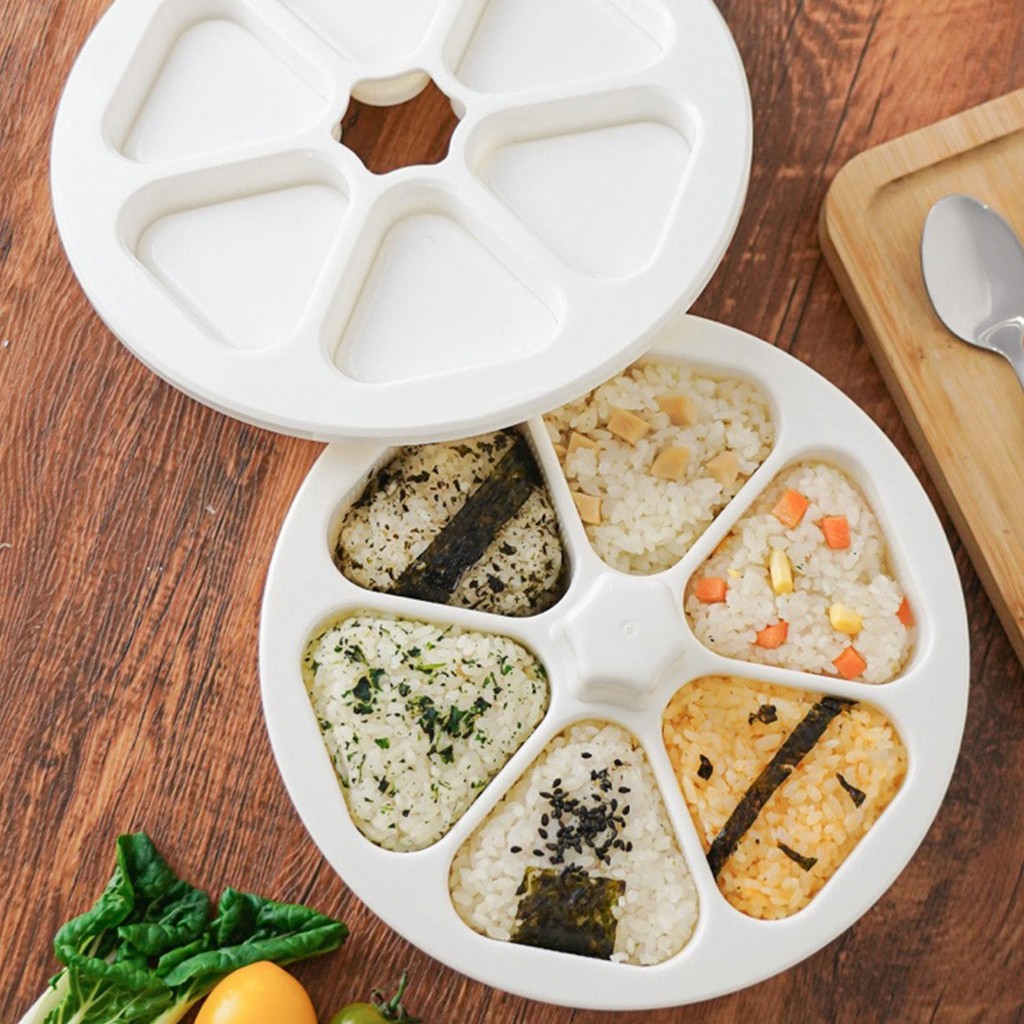 Musubi Maker Mold 6-Grid Triangle Onigiri Shaping Tool For Lunch Musubi ...