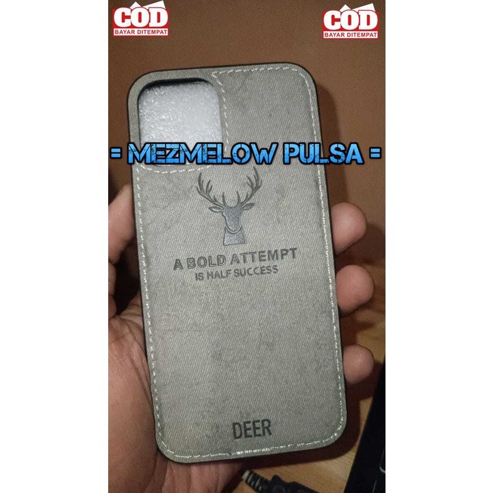 Case Cloth Jeans / Caseng Derr Casing Canvas Motif Rusa Casing IPHONE 12 PRO / IPHONE 12 BIASA - Gambar 3
