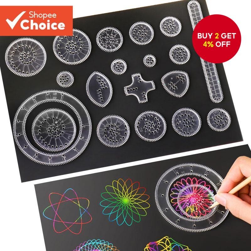 11/22pcs Spirograph Drawing Toys Set Interlocking Gears Wheels ...