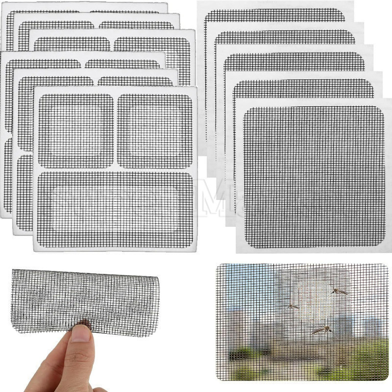 Screen Repair Patches – 5-Pack Self-Adhesive 3" X 3" Mesh Patches For Window & Door Screens – Quick Fix For Tears & Holes