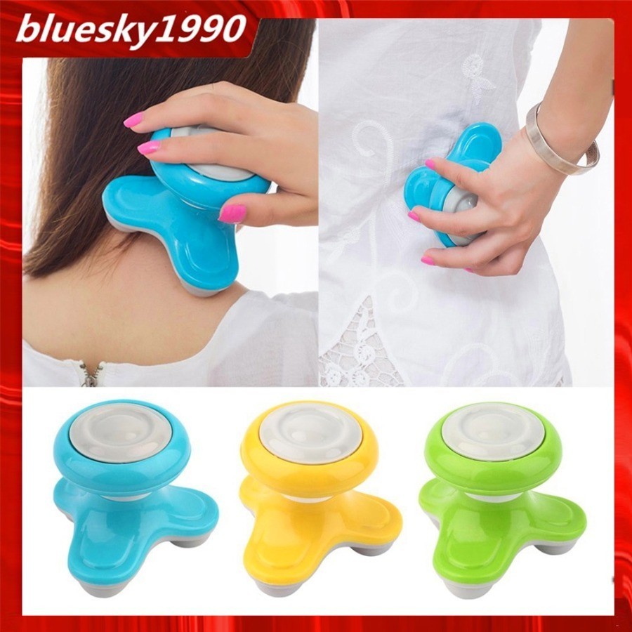 Mini Massager Electric Wave Vibrating Massager Portable USB Powered  Operated Tripod Shape Hand Held Full Body Massager Health Care