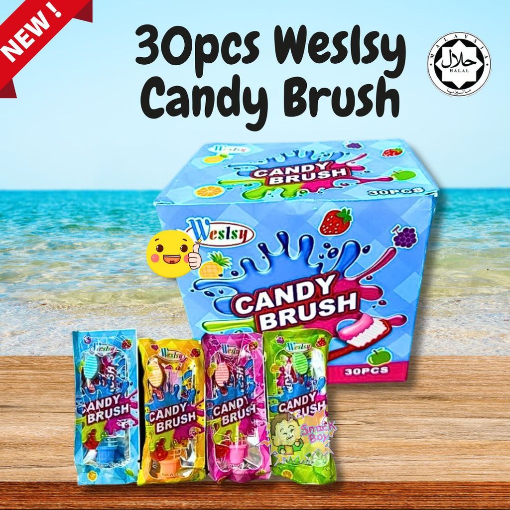 30pcs x10g Leanseng Weslsy Candy Brush tablet candy with jam candy ...