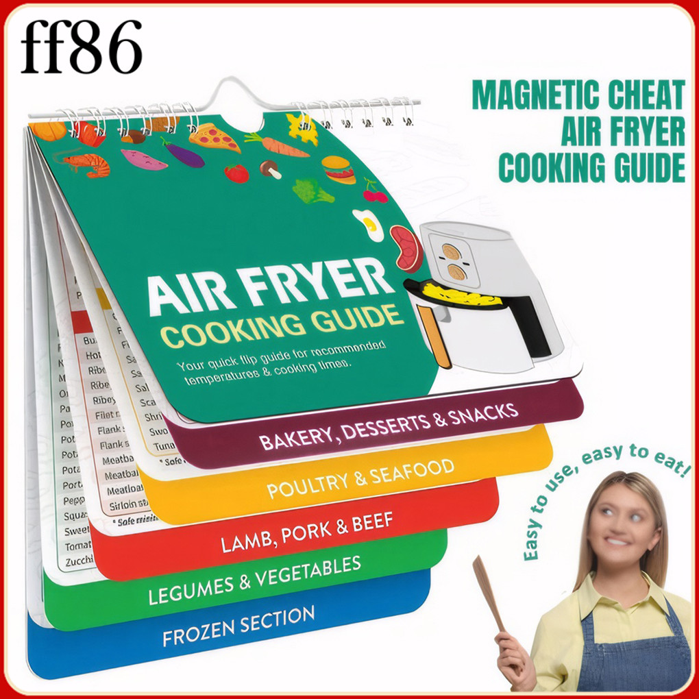 Cook Book Over 120 Food Entries For Air Fryer Cooking Magnetic Chart ...